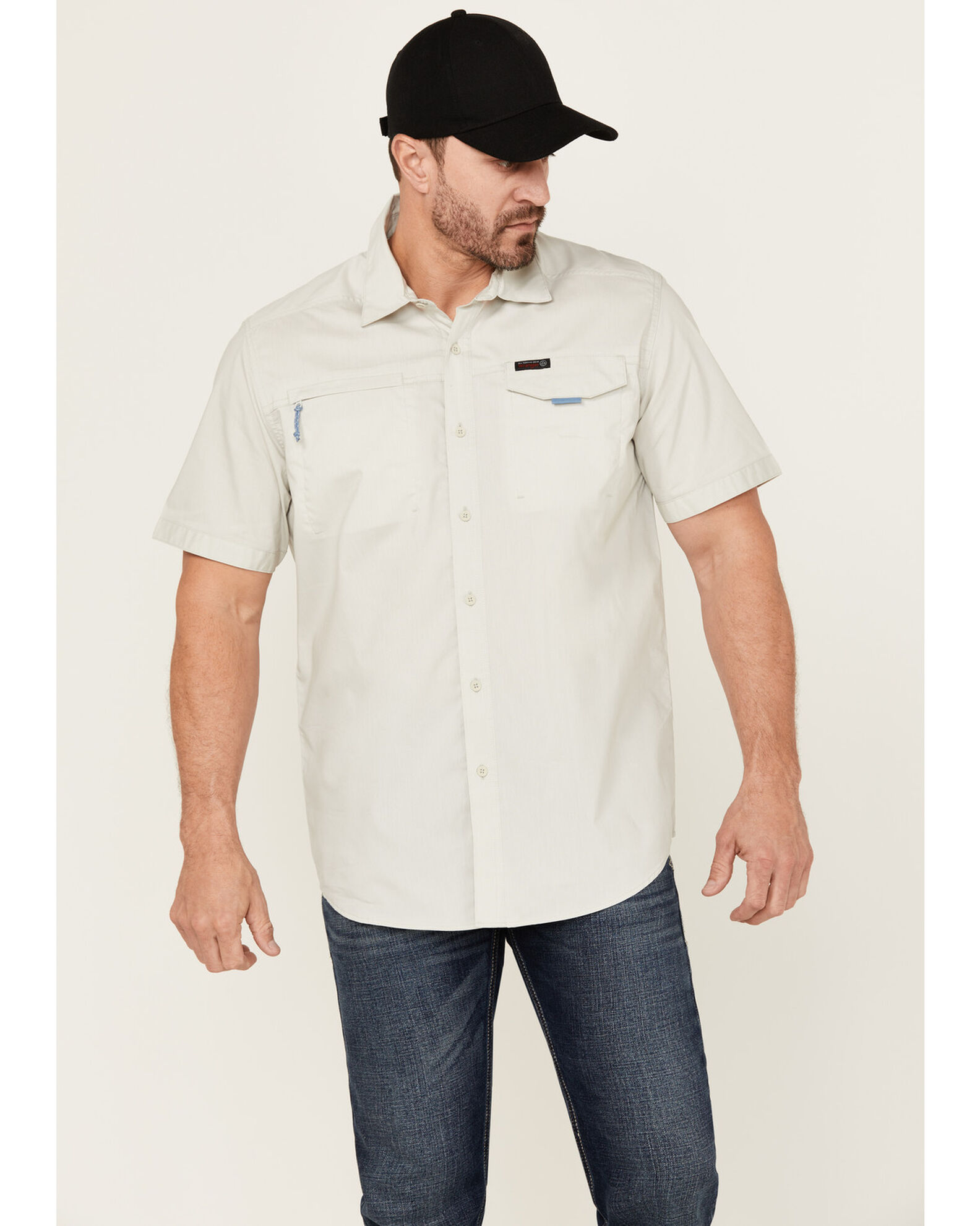 Wrangler button up short sleeve shirts sale