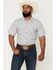 Image #1 - Cody James Men's Vibe Check Geo Print Short Sleeve Snap Western Shirt - Tall, White, hi-res