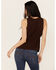 Image #4 - Idyllwind Women's Spruce Criss Cross Front Embellished Tank, Dark Brown, hi-res