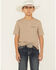 Image #2 - Wrangler Boys' Cactus Logo Short Sleeve Graphic T-Shirt, Tan, hi-res