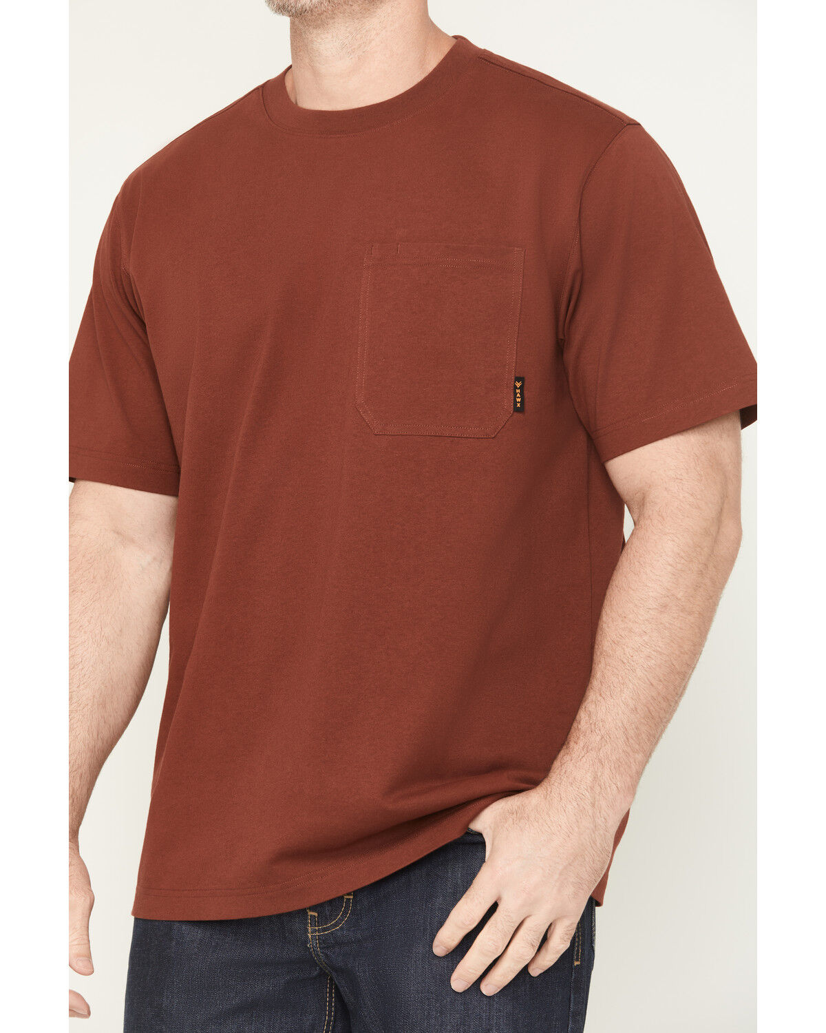 Image #3 - Hawx Men's Solid Forge Short Sleeve Work Pocket T-Shirt, Wine, hi-res