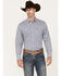 Image #1 - Rodeo Clothing Men's Medallion Print Long Sleeve Pearl Snap Western Shirt, Blue, hi-res