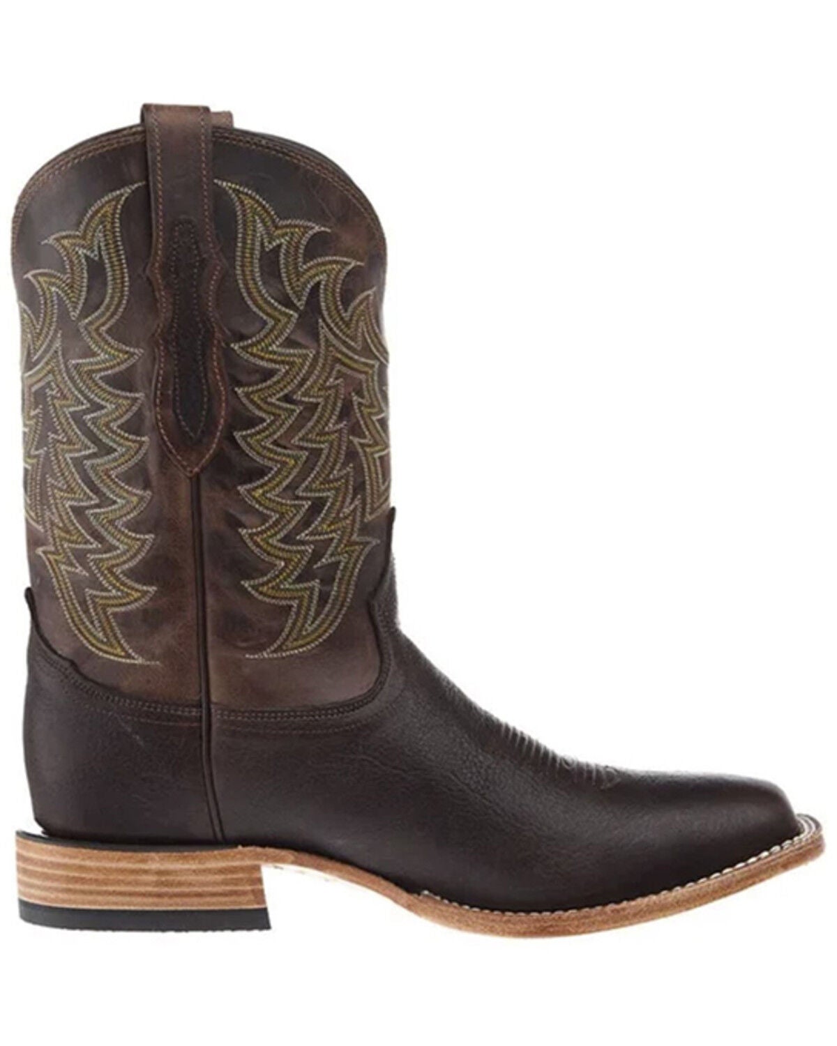 Tony Lama Men's Alfredo Bison Western Boots - Broad Square Toe, Brown, hi-res