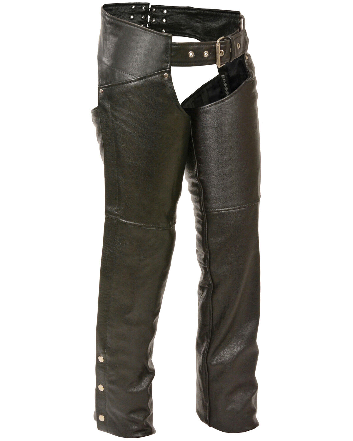 Image #1 - Milwaukee Leather Women's Classic Hip Chaps - 5X, Black, hi-res