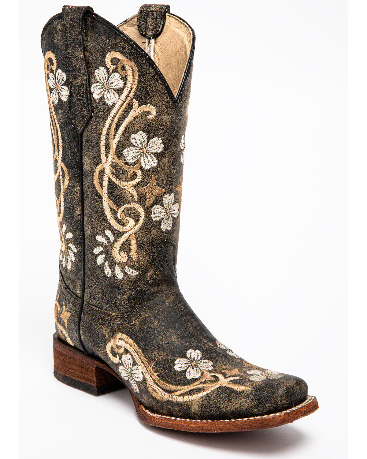 Image #1 - Circle G Women's Honey Cowhide Western Boots - Square Toe, Honey, hi-res