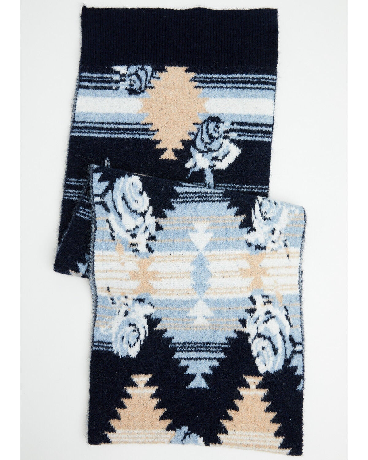 Image #1 - Idyllwind Women's Skyvalley Southwestern Print Scarf, Navy, hi-res