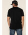 Brothers & Arms Men's Red Line Flag Graphic Short Sleeve T-Shirt , Black, hi-res