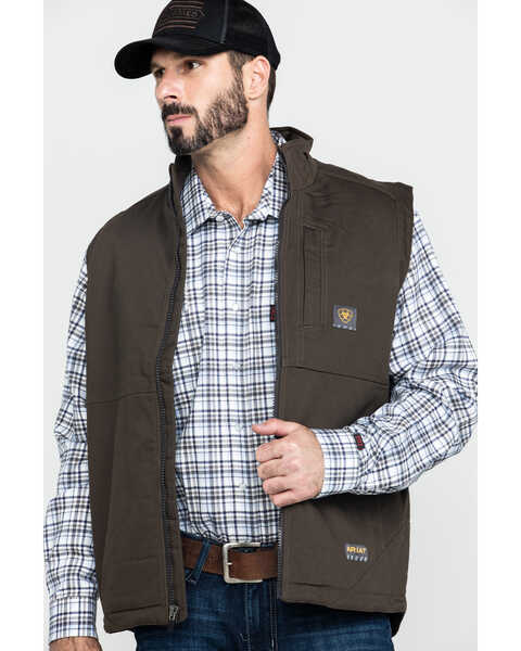Image #1 - Ariat Men's Wren Rebar Duracanvas Work Vest , Loden, hi-res