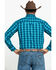 Image #2 - Wrangler Silver Edition Men's Teal Checotah Geo Print Long Sleeve Western Shirt, Teal, hi-res