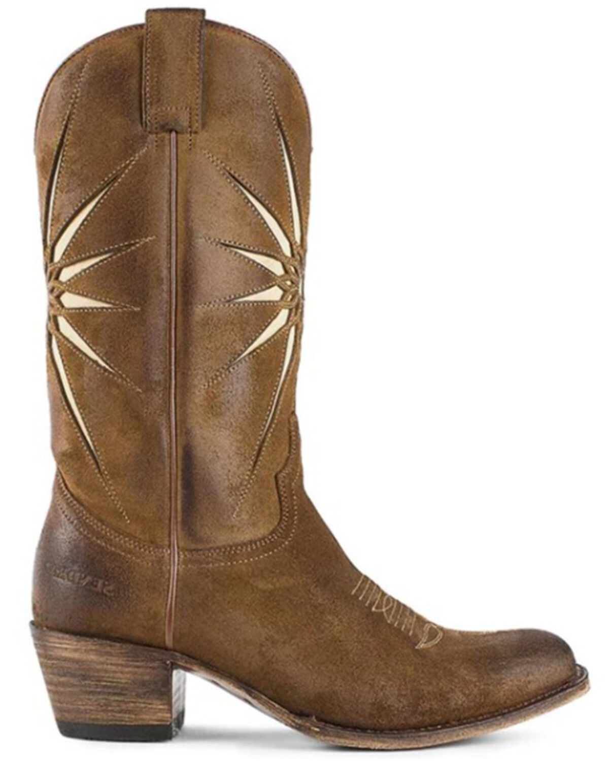 Image #2 - Sendra Women's Sarah Tall Western Boots - Round Toe, Lt Brown, hi-res