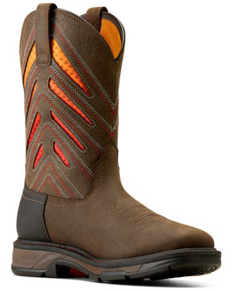 Image #1 - Ariat Men's WorkHog® XT VentTEK Waterproof Work Boots - Soft Toe , Brown, hi-res