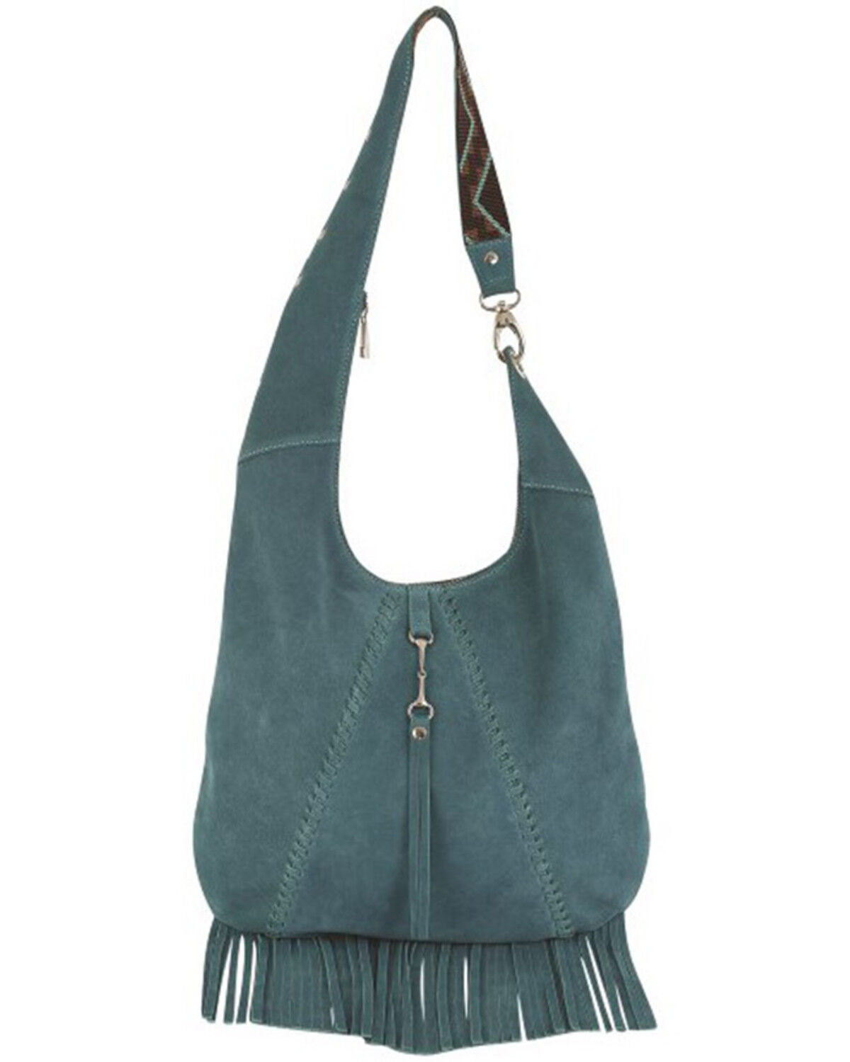 Image #1 - Red Dirt Hat Women's Fringe Hobo Bag, Turquoise, hi-res
