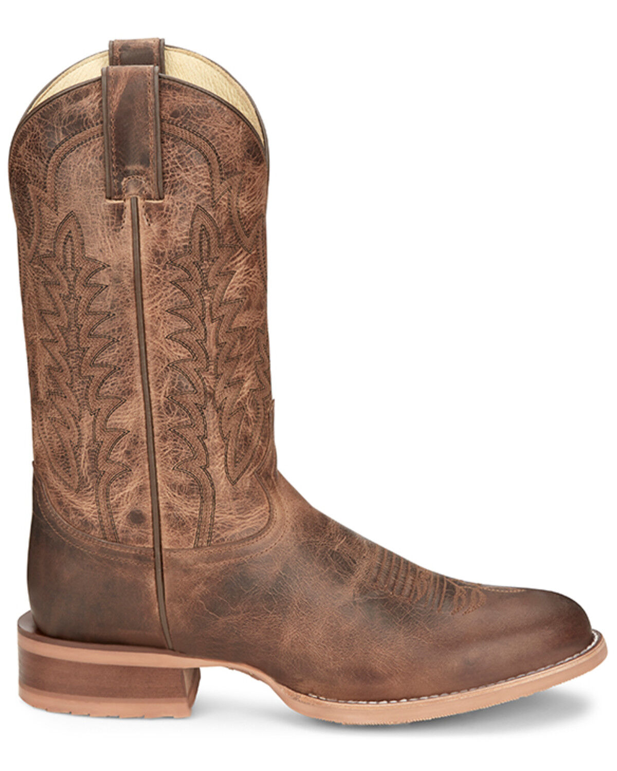 Image #2 - Justin Men's Clanton Western Boots - Round Toe, Brown, hi-res