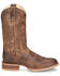 Image #2 - Justin Men's Clanton Western Boots - Round Toe, Brown, hi-res