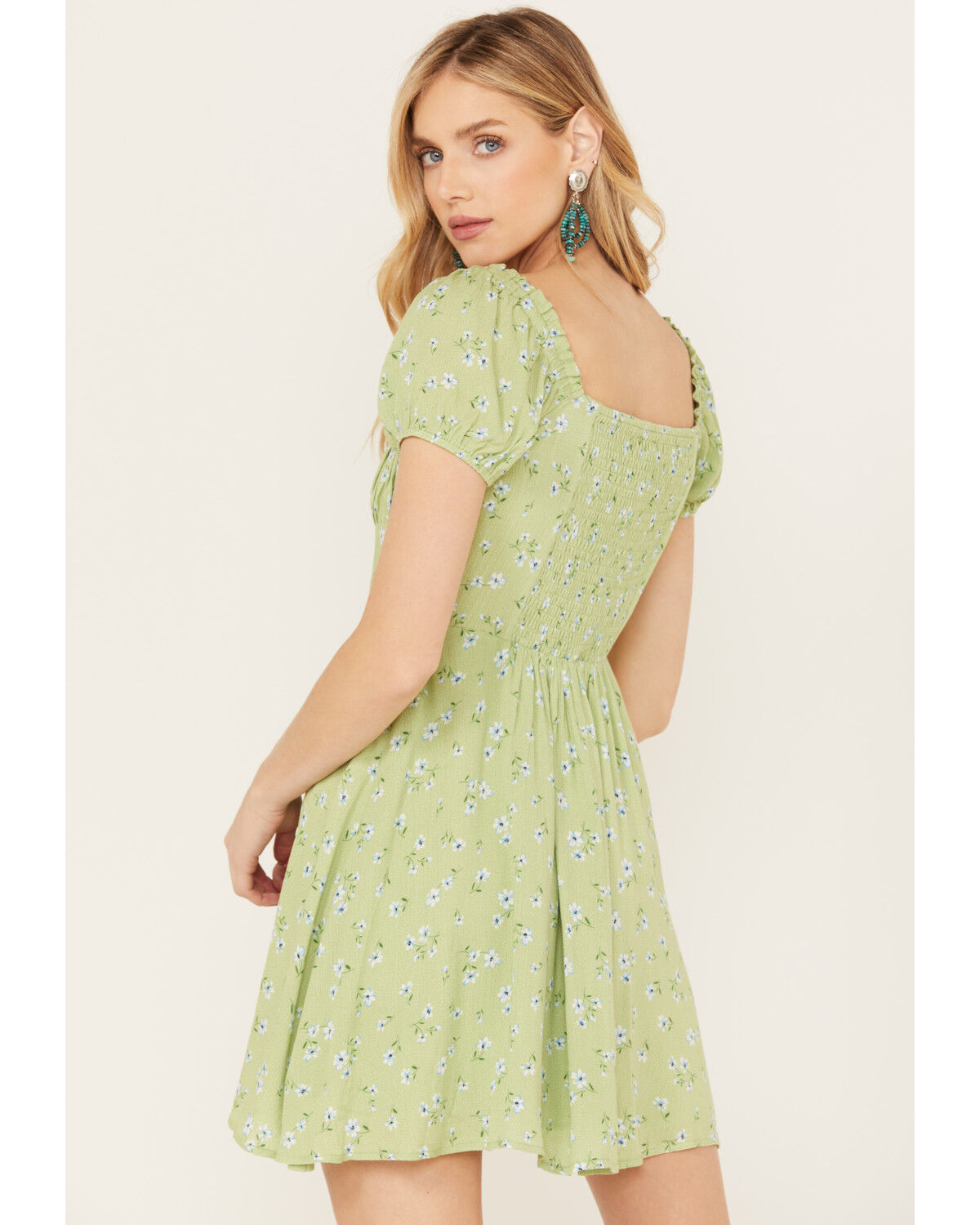 Image #4 - Sadie & Sage Women's California Girl Mini Dress, Sage, hi-res