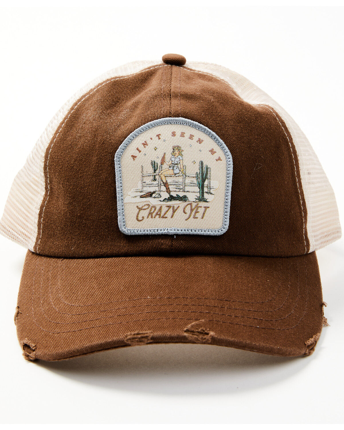 Image #1 - Idyllwind Women's Crazy Yet Mesh Back Baseball Cap, Pecan, hi-res