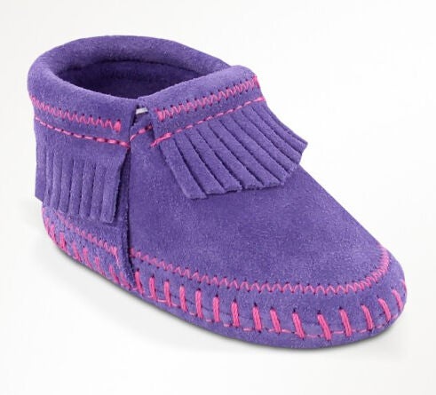 purple minnetonka moccasins