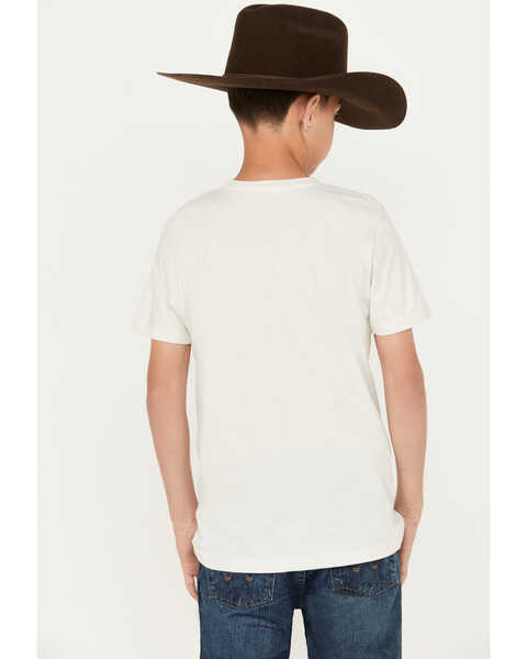 Image #4 - Cody James Boys' Steer Head Short Sleeve Graphic T-Shirt, Ivory, hi-res