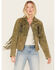 Image #1 - Scully Women's Fringe and Beaded Jacket, Olive, hi-res