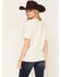 Image #4 - Shyanne Women's Embroidered and Studded Bull Skull Short Sleeve Graphic Tee, Natural, hi-res