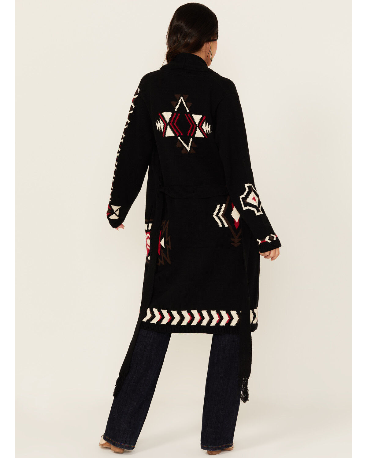 Image #4 - Idyllwind Women's Leopole Long Cardigan, Black, hi-res