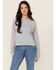 Image #1 - Bohemian Cowgirl Women's Country Road Cropped Sweatshirt, Grey, hi-res