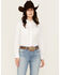 Image #1 - Wrangler Retro Women's Solid Long Sleeve Button-Down Stretch Western Shirt, White, hi-res