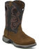 Image #1 - Tony Lama Men's Junction Waterproof Western Work Boots - Steel Toe, Brown, hi-res