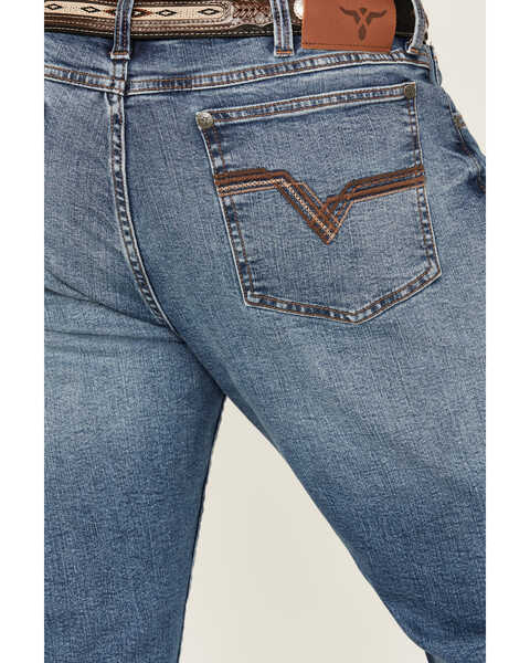 Image #4 - Wrangler 20X Men's Lakeway Medium Dark Wash Slim Straight Stretch Denim Jeans - Long, Medium Wash, hi-res