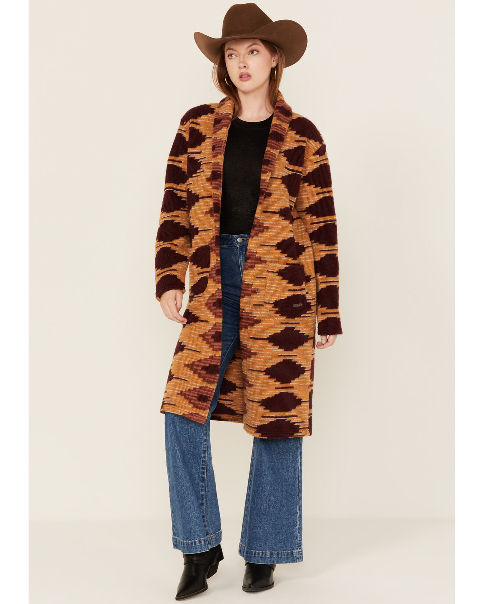 Hooey Women s Geo Duster Sweater Sheplers