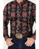 Image #3 - RANK 45® Men's Great Fall Southwestern Print Long Sleeve Button-Down Western Shirt - Tall, Black, hi-res