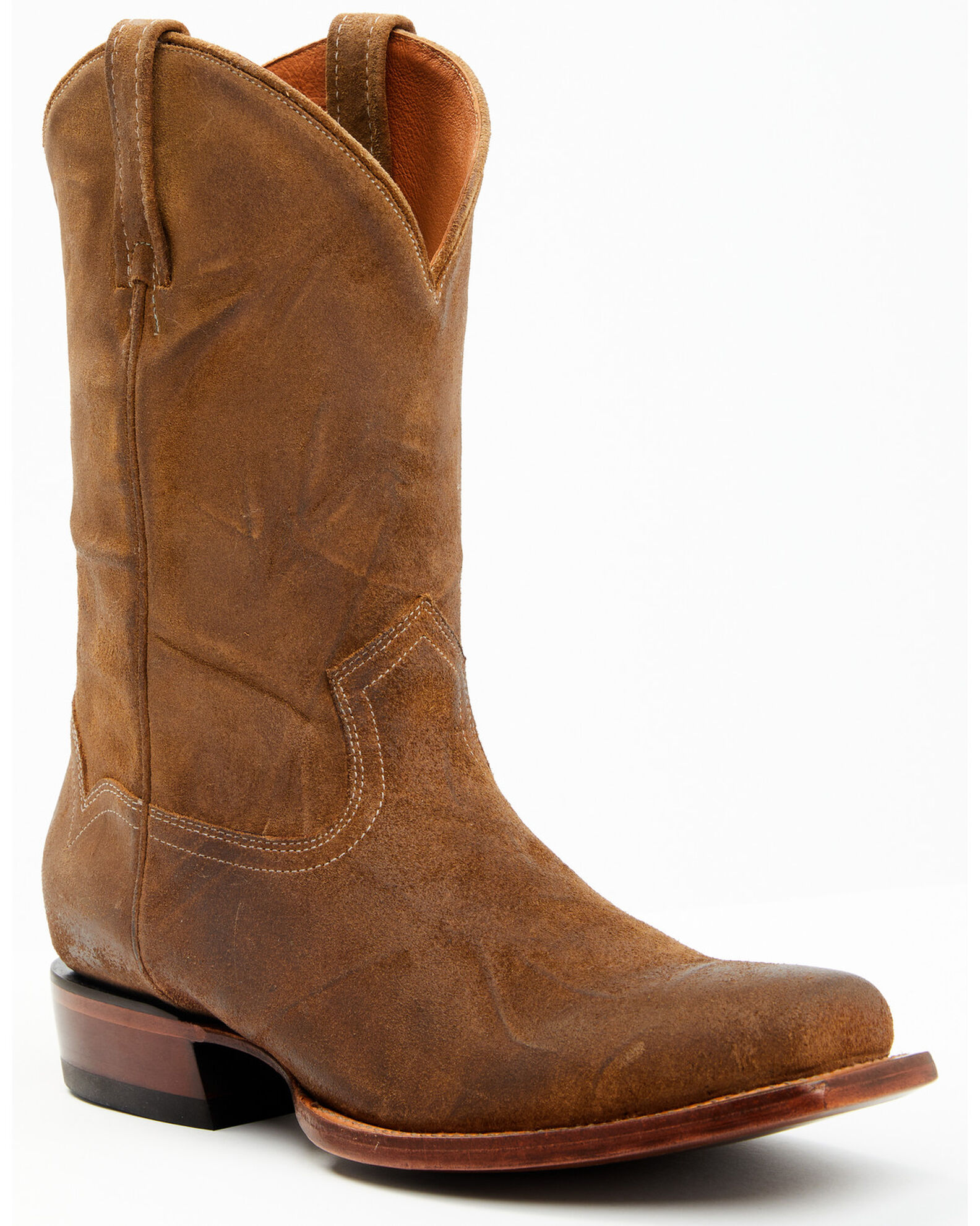 Image #1 - Moonshine Spirit Men's Pancho Roughout Western Boots - Square Toe, Brown, hi-res