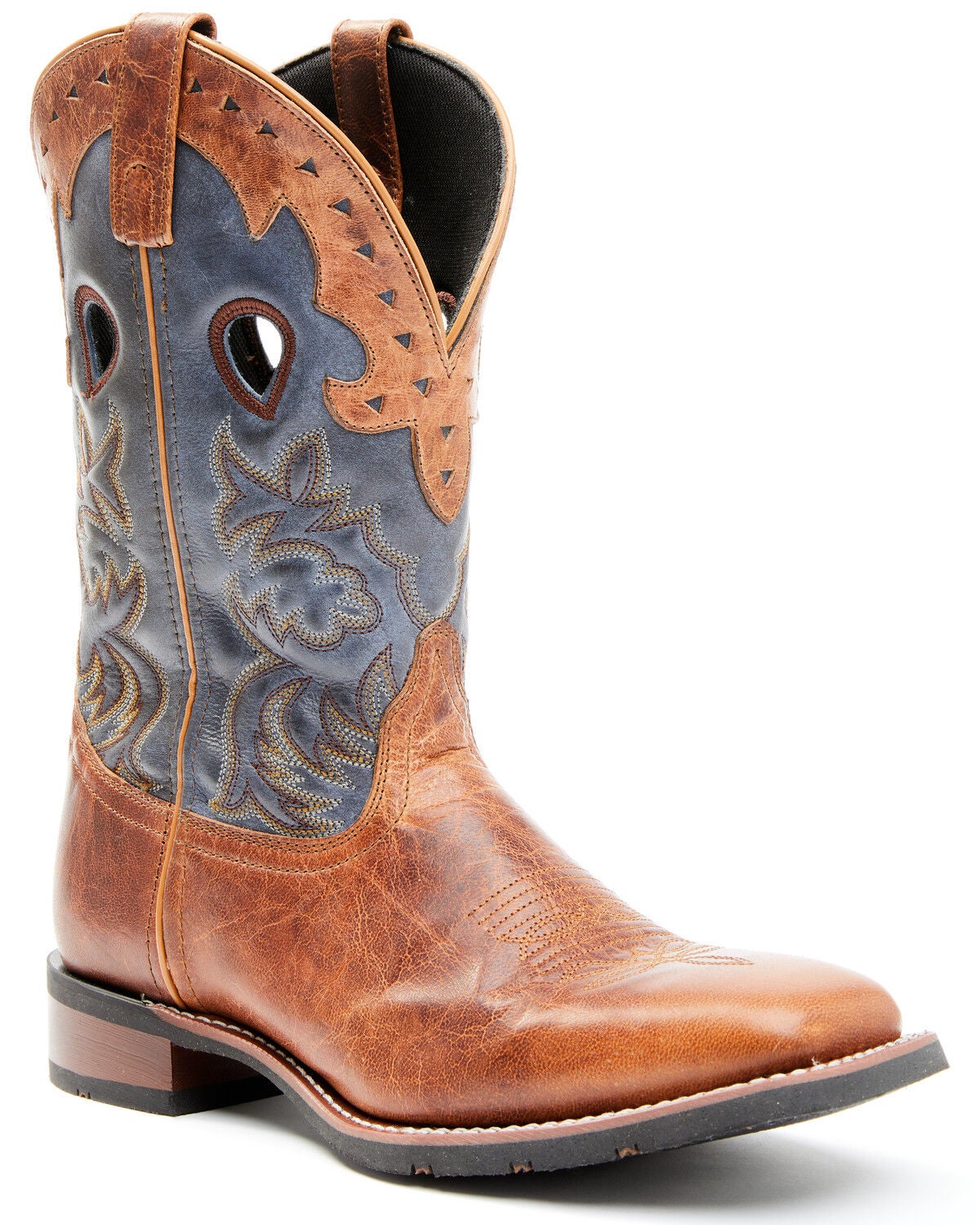 Laredo Men's Top Performance Western Boots - Broad Square Toe, Tan, hi-res