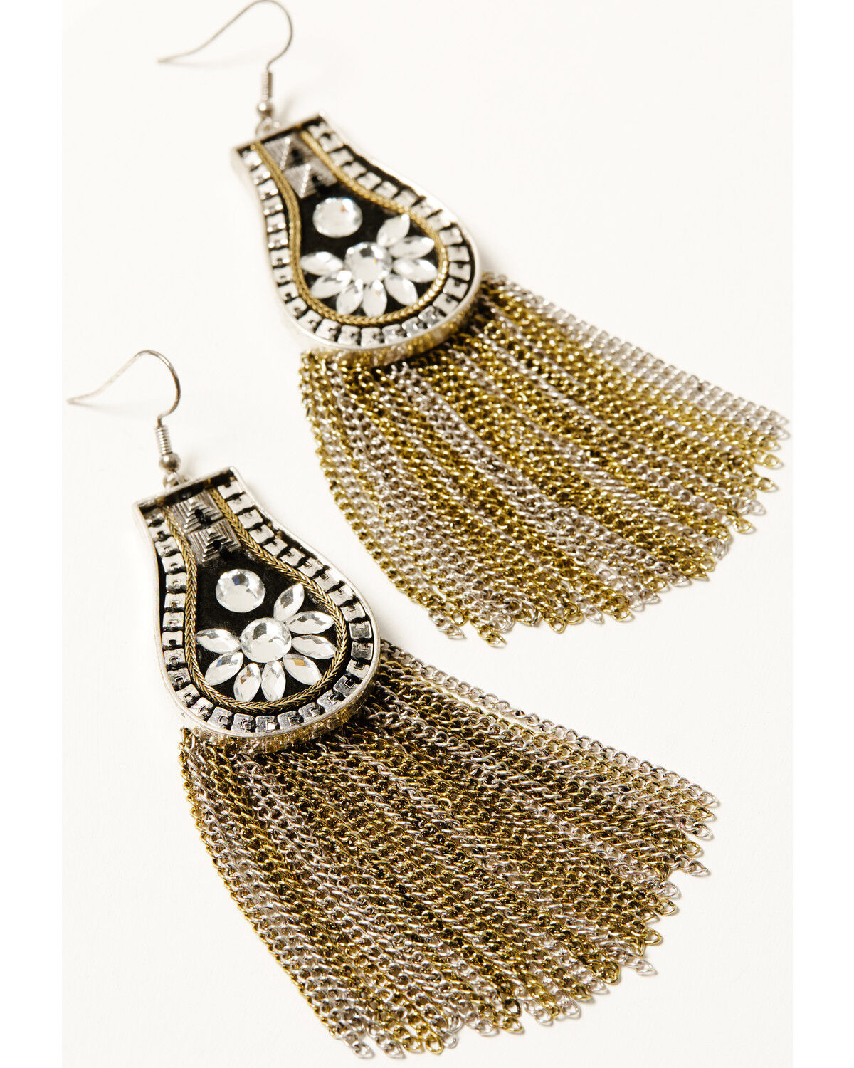 Image #3 - Wonderwest Women's Odette Chain Fringe Earrings, Silver, hi-res