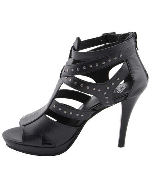 Image #4 - Milwaukee Performance Women's Studded Ankle Strap Sandals, Black, hi-res