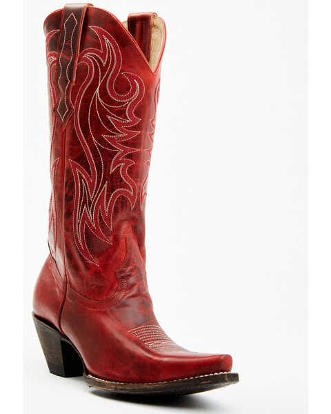 Idyllwind Women's Redhot Western Boots - Snip Toe, Red, hi-res