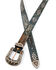 Shyanne Women's Copper Distressed Croc Turquoise & Rhinestone Bling Belt, Brown, hi-res
