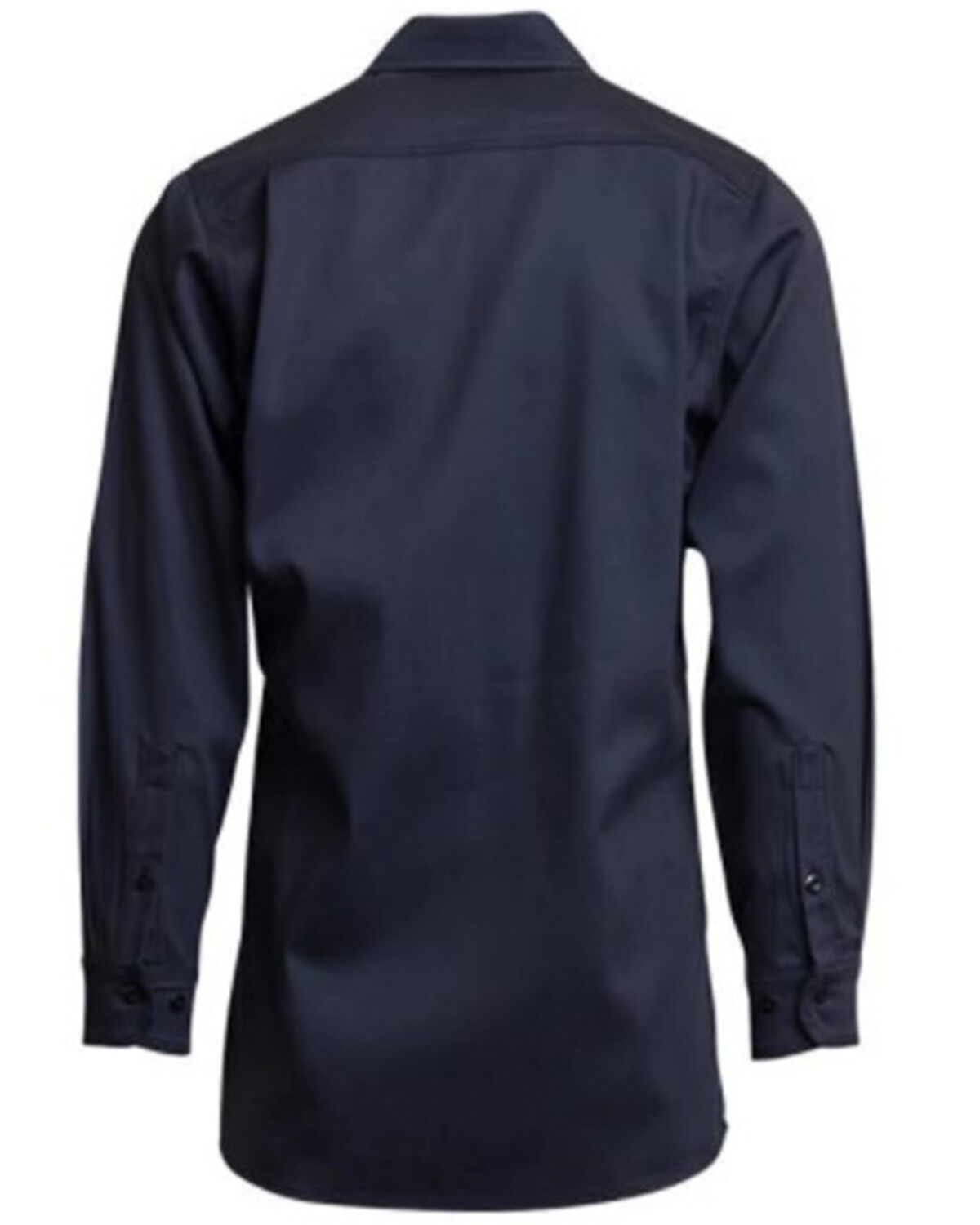 Image #2 - Lapco Men's FR Solid Navy Long Sleeve Button-Down Work Shirt - Big, Navy, hi-res