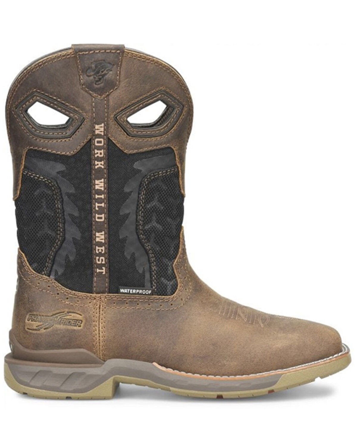 Image #2 - Phantom Rider Men's Zenon Performance Western Boots - Broad Square Toe, Brown, hi-res
