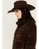 Image #2 - Ariat Women's Berber Leopard Print Sherpa Pullover, Brown, hi-res