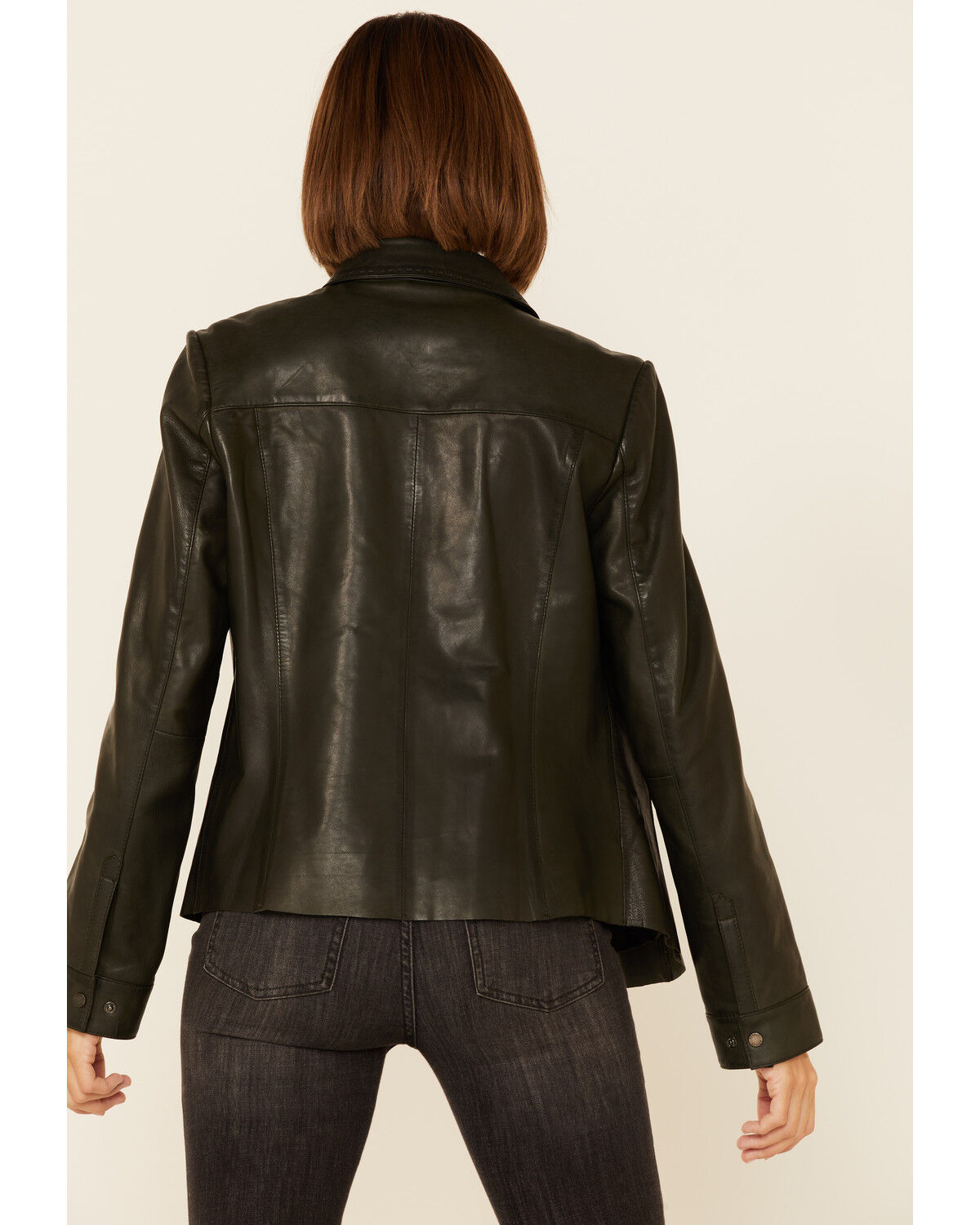 Image #4 - Scully Women's Rich Lamb Lined Snap-Front Leather Shirt Jacket, , hi-res