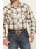 Image #3 - Wrangler Retro Men's Plaid Print Long Sleeve Snap Western Shirt, Brown, hi-res