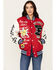 Image #1 - First Row Women's Road To Fortune Varsity Jacket, Red, hi-res