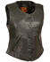 Image #1 - Milwaukee Leather Women's Snap Front Long Body Vest - 4X, Black, hi-res