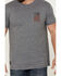 Image #4 - Howitzer Men's Freedom Spine Short Sleeve Graphic T-Shirt , Charcoal, hi-res