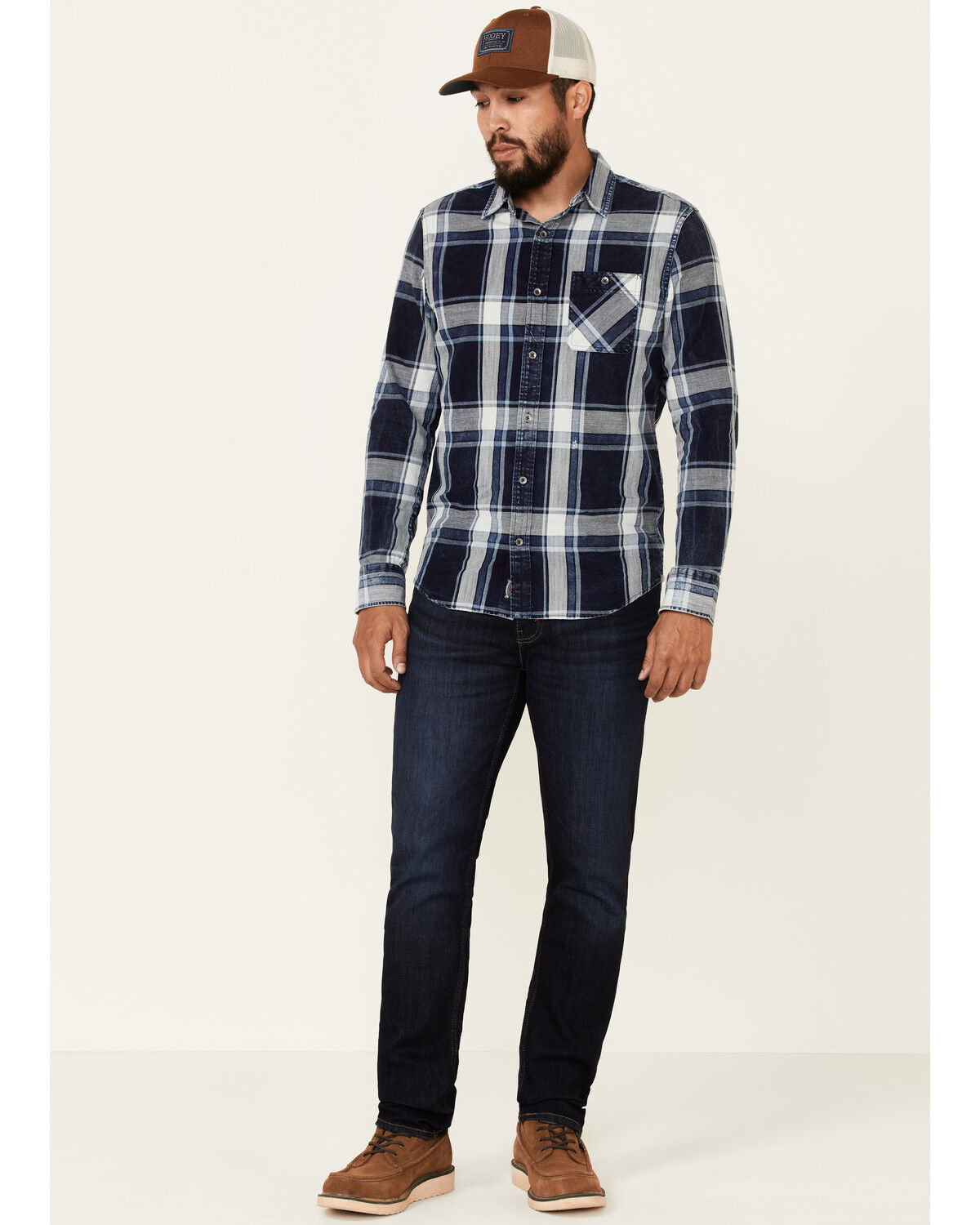 Image #2 - Flag & Anthem Men's McLenna Vintage Plaid Long Sleeve Snap Western Shirt, , hi-res