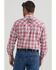 Image #4 - Wrangler Men's PBR Logo Plaid Print Long Sleeve Snap Western Shirt , Red, hi-res