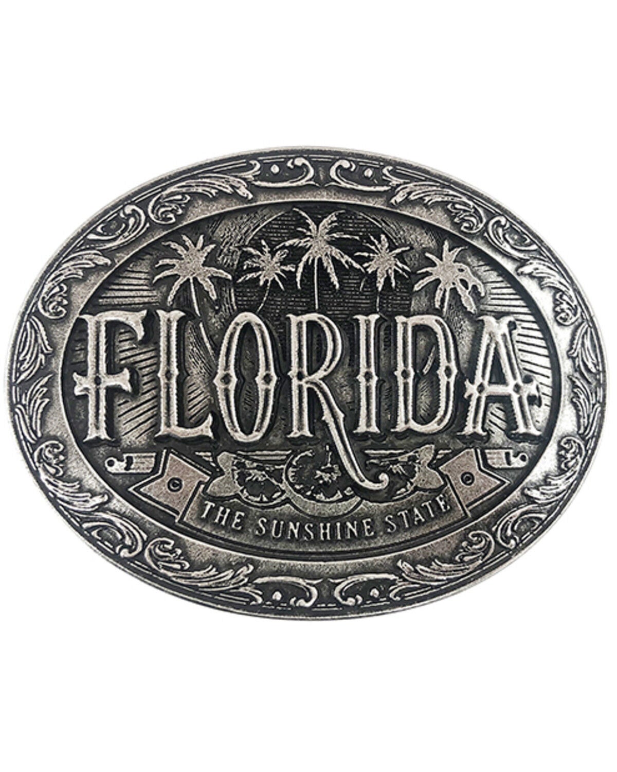Cody James Florida Heritage Buckle, Silver, hi-res