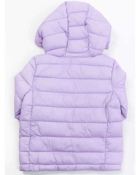 Image #3 - Urban Republic Little Girls' Hooded Packable Quilted Puffer Jacket, Purple, hi-res