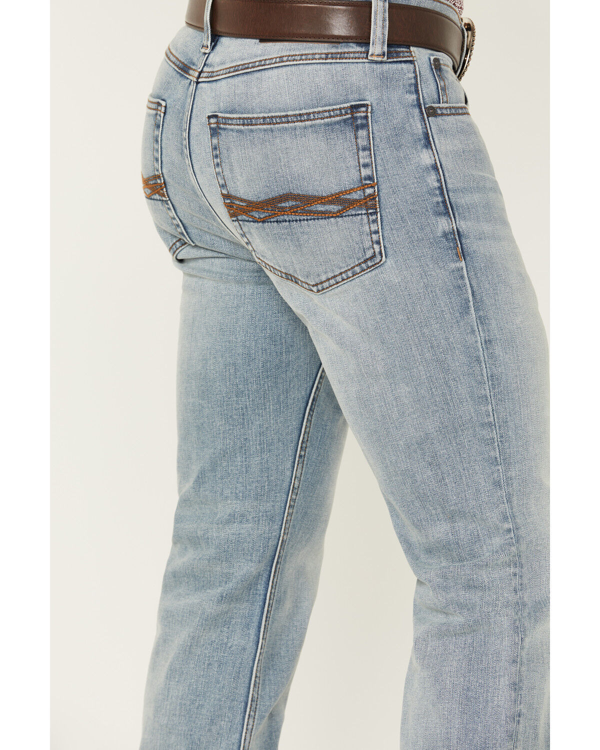 Image #4 - RANK 45® Men's Trigger Slim Bootcut Stretch Denim Jeans, Light Wash, hi-res